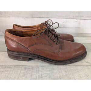Clarks Mens Brown Leather Dress Shoes Size 10 M Made In Italy